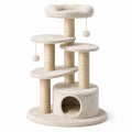 Kratzbaum aus Plüsch und Sisal, Beige, 100 cm