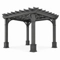 Holzpergola Dunkelgrau 300x300x250 cm