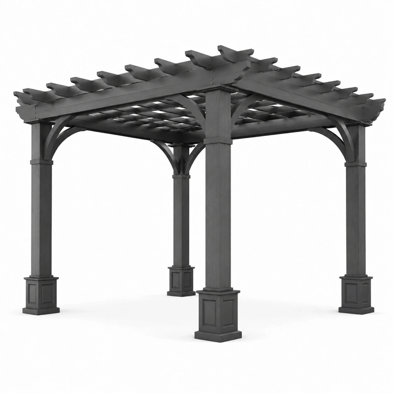 Holzpergola Dunkelgrau 300x300x250 cm