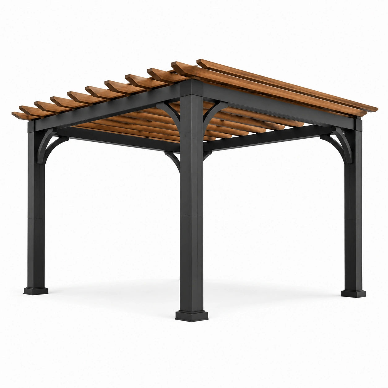 Aluminium und Holz Pergola 300 cm x 400 cm