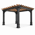 Pergola aus Aluminium und behandeltem Holz 300x300 cm